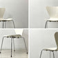 フリッツハンセン Fritz Hansen セブンチェア Seven Chair アルネ・ヤコブセン Arne Jacobsen スタッキングチェア ホワイトラッカー メタルカップ ビンテージ ●