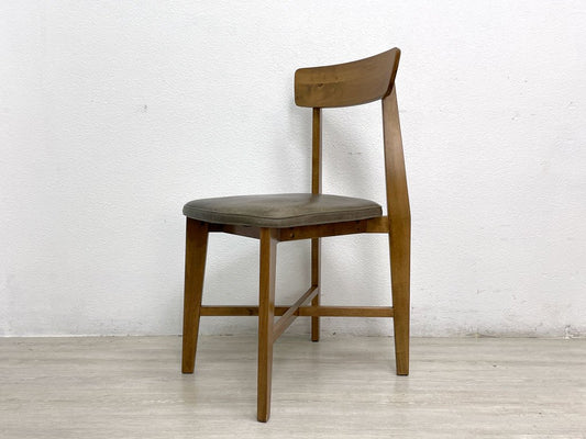 ジャーナルスタンダード journal standard Furniture シノン ダイニングチェア CHINON CHAIR VL ラバーウッド 本革 廃番仕様 カーキグレー系 ●