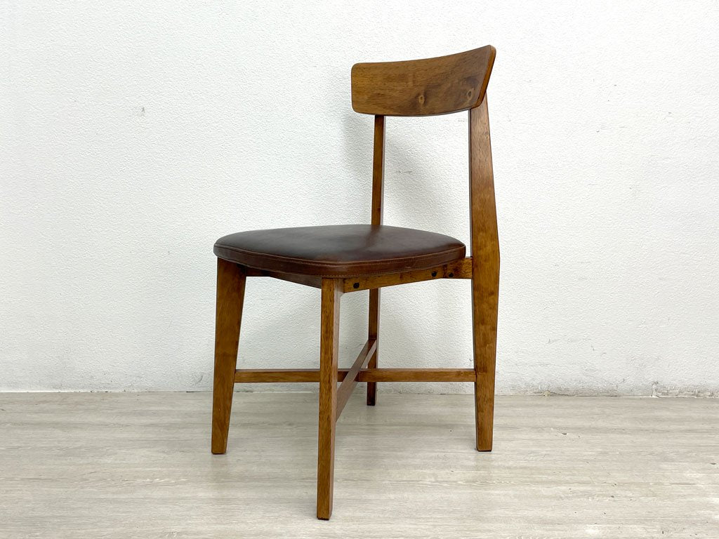 ジャーナルスタンダード journal standard Furniture シノン ダイニングチェア CHINON CHAIR VL ラバーウッド 本革 廃番仕様 ブラウン ●