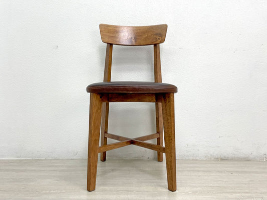 ジャーナルスタンダード journal standard Furniture シノン ダイニングチェア CHINON CHAIR VL ラバーウッド 本革 廃番仕様 ブラウン ●