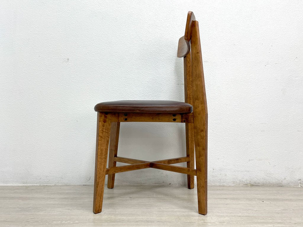 ジャーナルスタンダード journal standard Furniture シノン ダイニングチェア CHINON CHAIR VL ラバーウッド 本革 廃番仕様 ブラウン ●