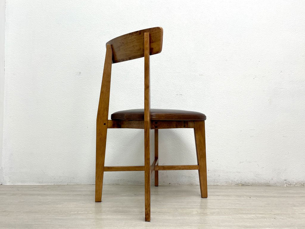 ジャーナルスタンダード journal standard Furniture シノン ダイニングチェア CHINON CHAIR VL ラバーウッド 本革 廃番仕様 ブラウン ●