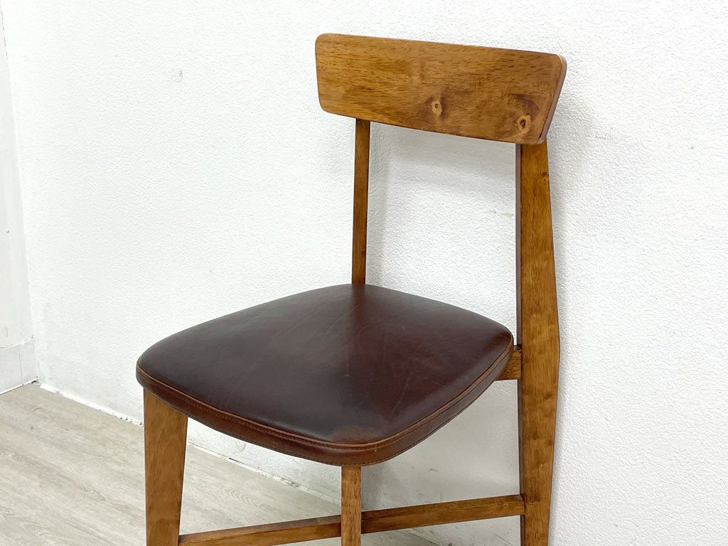 ジャーナルスタンダード journal standard Furniture シノン ダイニングチェア CHINON CHAIR VL ラバーウッド 本革 廃番仕様 ブラウン ●