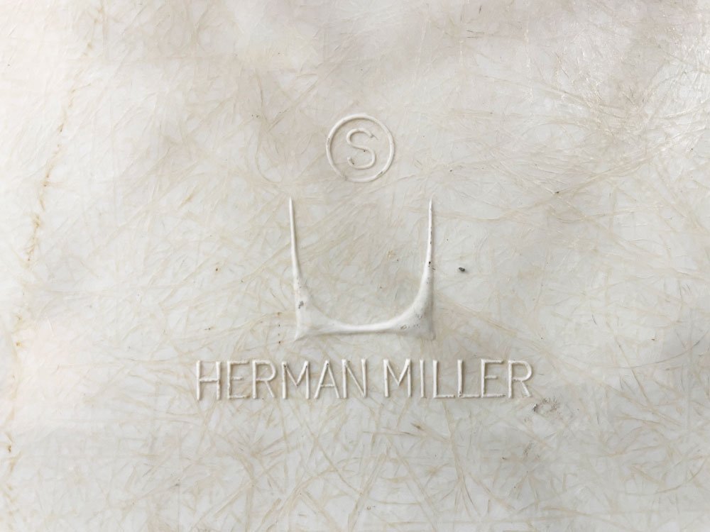 ハーマンミラー Herman Miller サイドシェルチェア セカンド 2ndビンテージ FRP パーチメント エッフェルベース イームズ ミッドセンチュリー ★