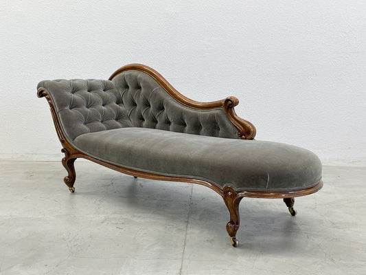 ロイズアンティークス Lloyd's Antiques ヴィクトリアン シェーズロング Victorian Chaise Longue  UKビンテージ モケット生地 定価715,000〓