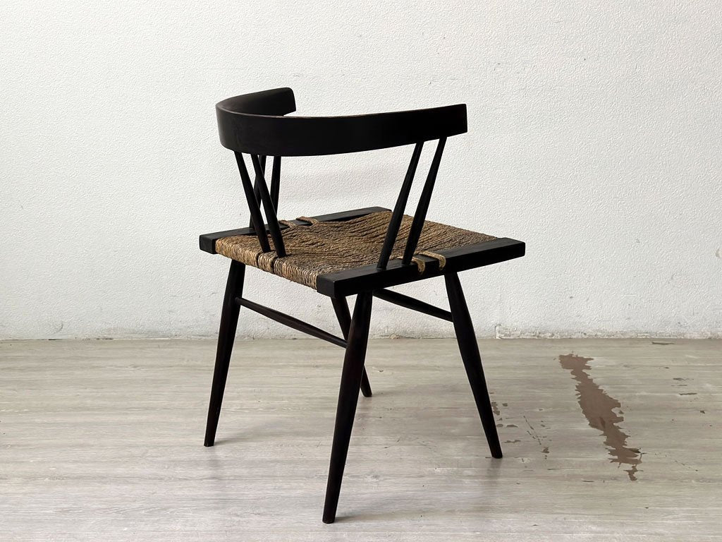 ジョージ・ナカシマ George Nakashima グラスシートチェア GRASS SEATED CHAIR ローズウッド材インド NID 60`s ビンテージ 極希少品 ●