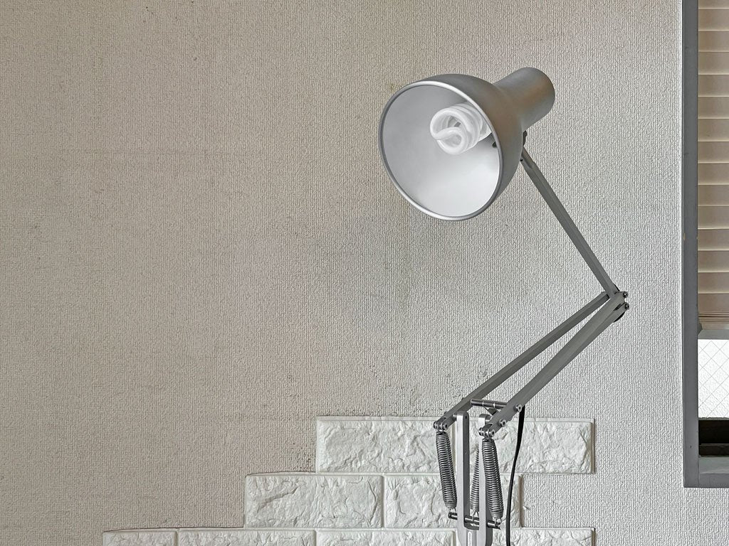 アングルポイズ ANGLEPOISE Type75 フロアライト H124-180cm ケネス・グランジ シルバー イギリス 定価77,000円 ◎