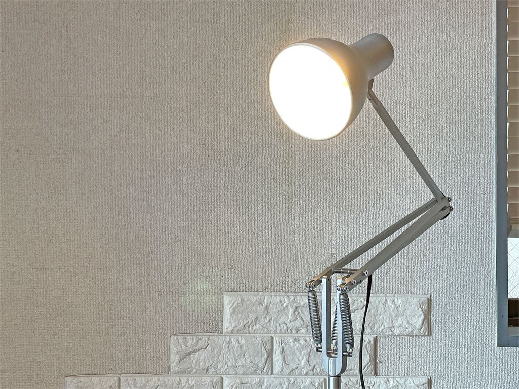 アングルポイズ ANGLEPOISE Type75 フロアライト H124-180cm ケネス・グランジ シルバー イギリス 定価77,000円 ◎