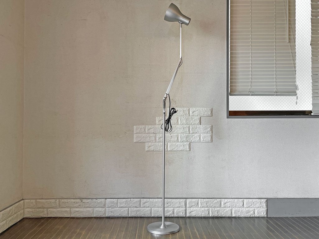 アングルポイズ ANGLEPOISE Type75 フロアライト H124-180cm ケネス・グランジ シルバー イギリス 定価77,000円 ◎