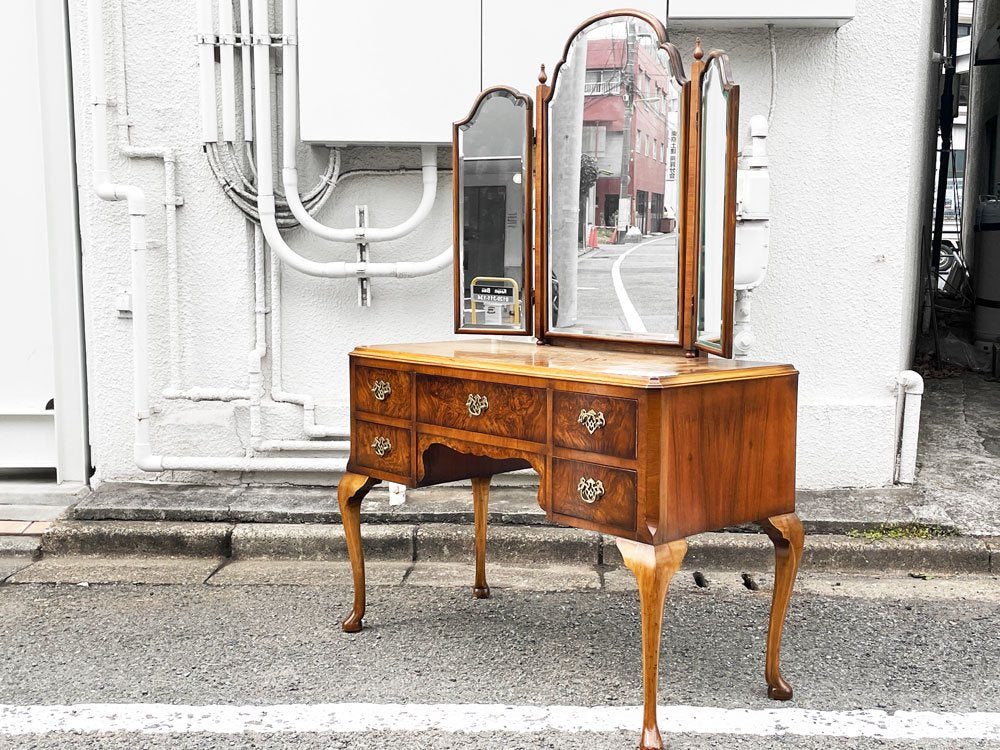 UKビンテージ UK Vintage ドレッサー ドレッシングチェスト マホガニー材 3面鏡 ロイズアンティークス Lloyd's Antiques 購入品 英国 ◇