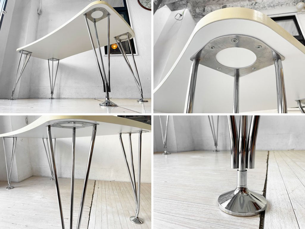 カルテル Kartell マックステーブル MAX TABLE ホワイト ミーティングテーブル 固定脚 フェルーチョ・ラヴィアーニ Ferruccio Laviani 定価￥197,500- ★