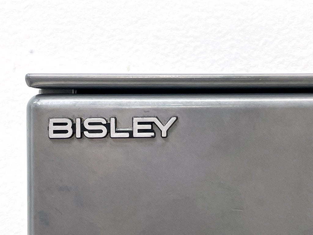 ビスレー BISLEY ペデスタル Pedestal 3ドロワー デスクキャビネット スリムチェスト 希少廃番 オフィス家具 英国 ●