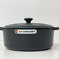 ルクルーゼ LE CREUSET ココットオーバル 両手鍋 31cm ブラック 鋳物 フランス 未使用品 ●