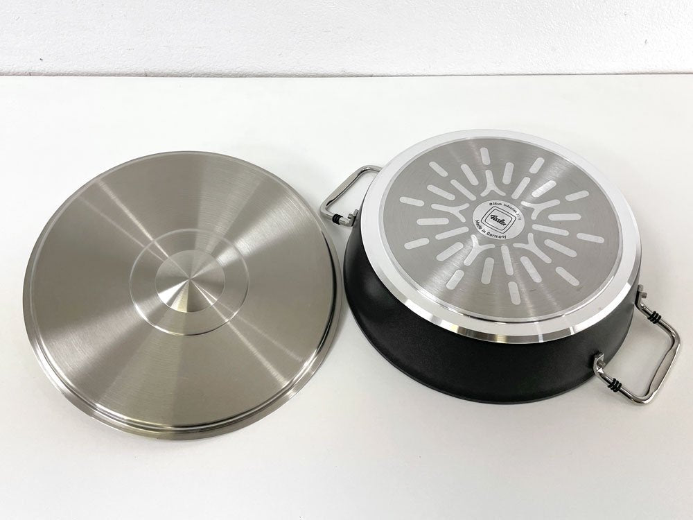 フィスラー FISSLER ルノ ロースター 28cm 両手鍋 アルミ×ステンレス ガス火 IH オーブン対応 ドイツ 箱付き 未使用品 ●