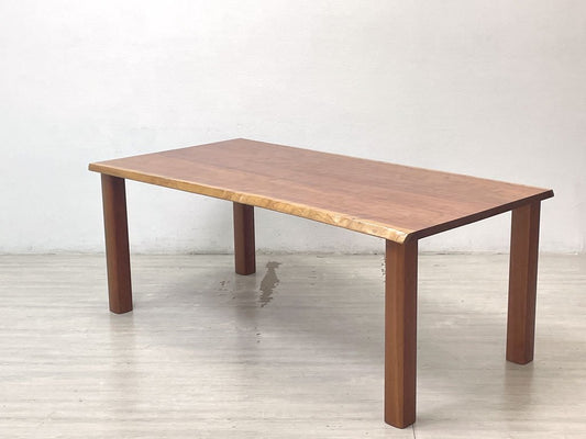 家具蔵 KAGURA ネイチャー2 TABLE NATURE ダイニングテーブル チェリー無垢材 耳付き W180cm クラフト家具 ●