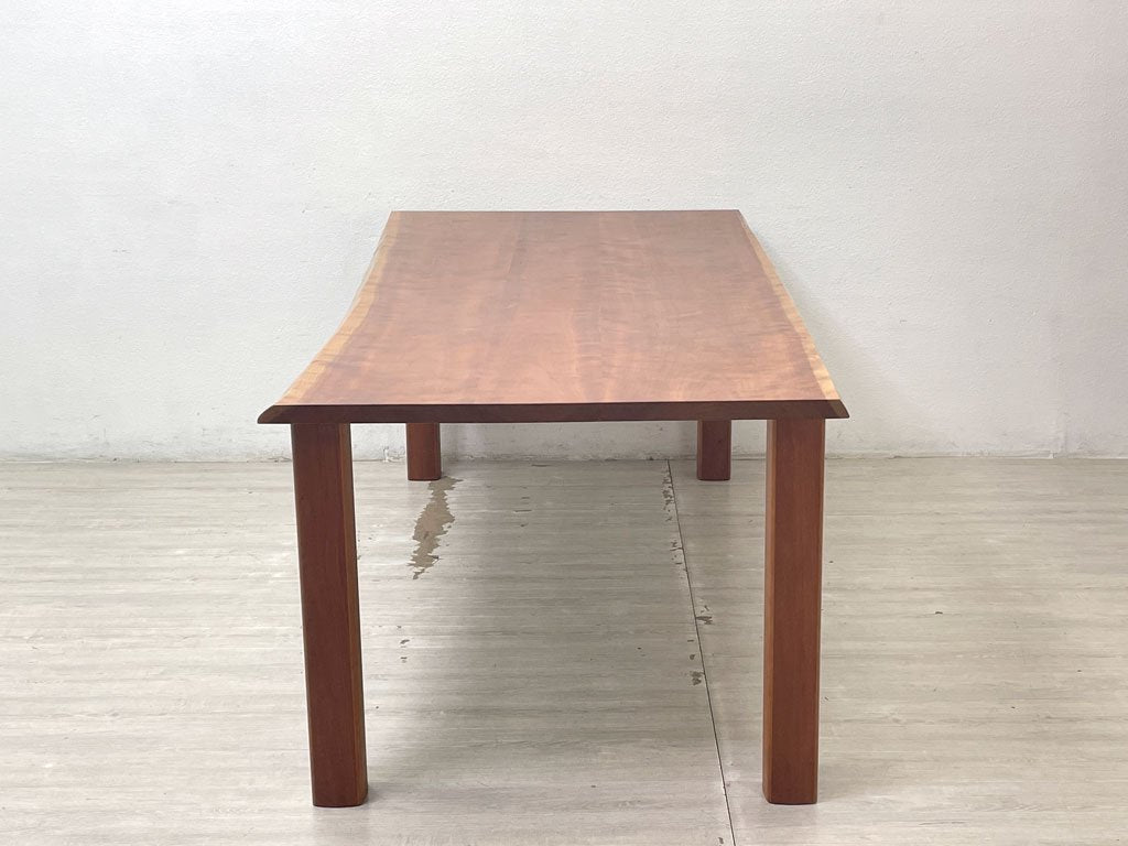 家具蔵 KAGURA ネイチャー2 TABLE NATURE ダイニングテーブル チェリー無垢材 耳付き W180cm クラフト家具 ●