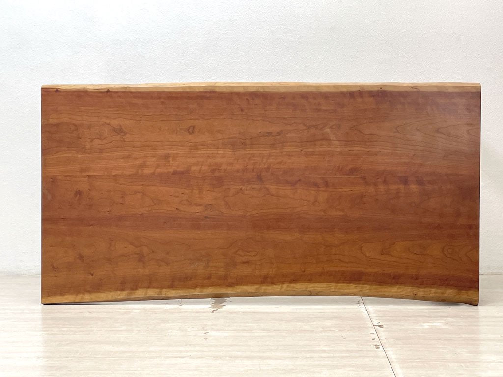 家具蔵 KAGURA ネイチャー2 TABLE NATURE ダイニングテーブル チェリー無垢材 耳付き W180cm クラフト家具 ●