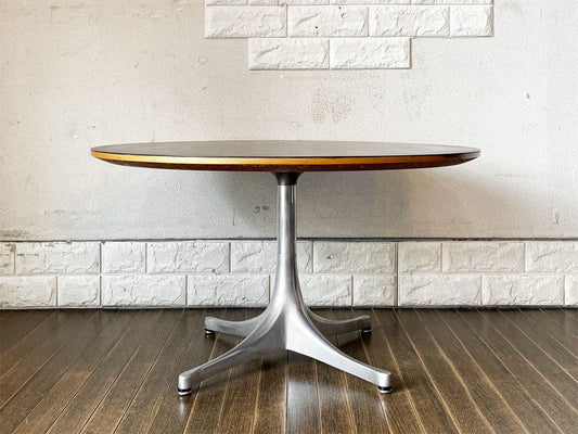 ハーマンミラー Herman Miller ペデスタルテーブル Nelson Pedestal Table コーヒーテーブル ブラック天板 ジョージ・ネルソン ミッドセンチュリー ビンテージ ◎