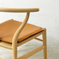 カールハンセン＆サン Carl Hansen & Son Yチェア 専用チェアクッション ウィッシュボーンチェア WISHBONE CHAIR CH24 ゴールデンブラウン レザー 美品 ●