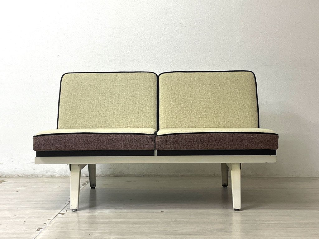 ハーマンミラー Herman Miller スチールフレームシーティング SteelFrame Seating 2pソファ ビンテージ ジョージ・ネルソン ミッドセンチュリー 希少 ●