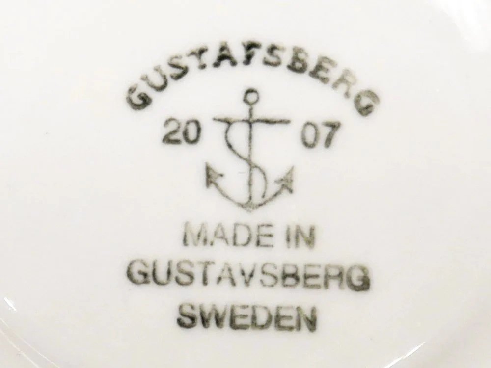 グスタフスベリ GUSTAVSBERG ベルサ BERSA コーヒーカップ&ソーサー C&S スティグ・リンドベリ Stig Lindberg 北欧食器 復刻品 A ●