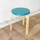 アルテック artek スツール60 Stool60 80周年記念モデル 3本脚 パイミオ ぺトロールラッカー アルヴァ・アアルト Alvar Aalto フィンランド ◇