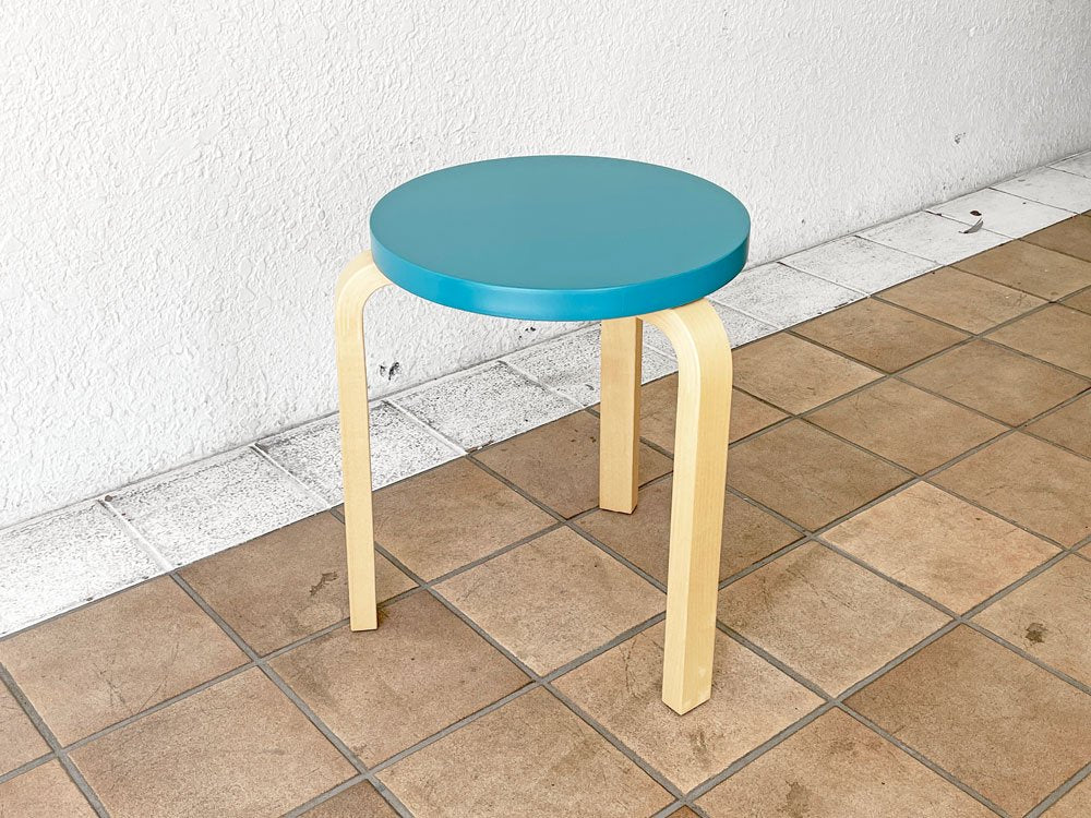 アルテック artek スツール60 Stool60 80周年記念モデル 3本脚 パイミオ ぺトロールラッカー アルヴァ・アアルト Alvar Aalto フィンランド ◇