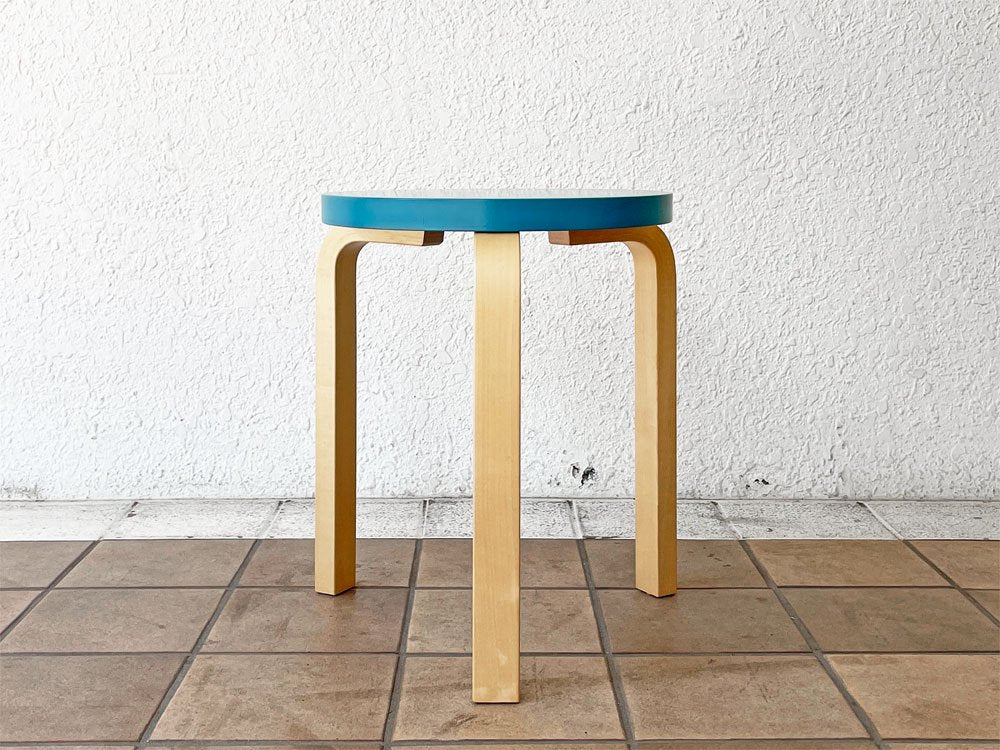 アルテック artek スツール60 Stool60 80周年記念モデル 3本脚 パイミオ ぺトロールラッカー アルヴァ・アアルト Alvar Aalto フィンランド ◇