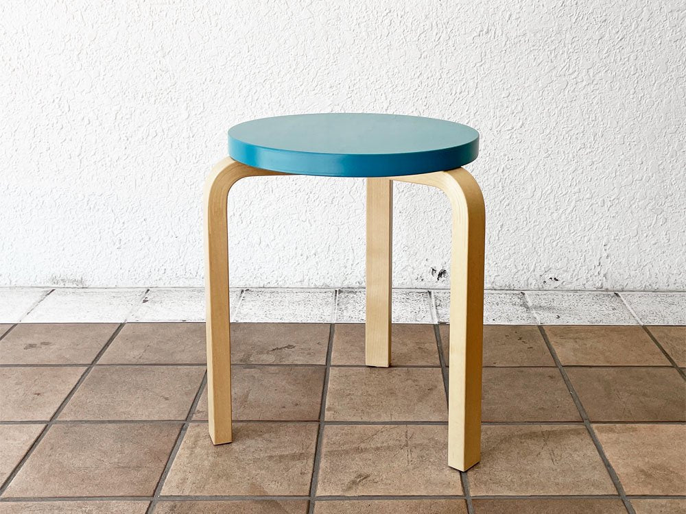 アルテック artek スツール60 Stool60 80周年記念モデル 3本脚 パイミオ ぺトロールラッカー アルヴァ・アアルト Alvar Aalto フィンランド ◇