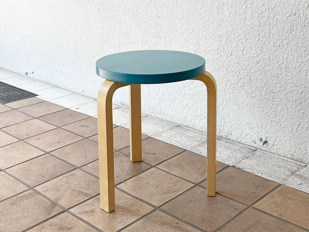 アルテック artek スツール60 Stool60 80周年記念モデル 3本脚 パイミオ ぺトロールラッカー アルヴァ・アアルト Alvar Aalto フィンランド ◇