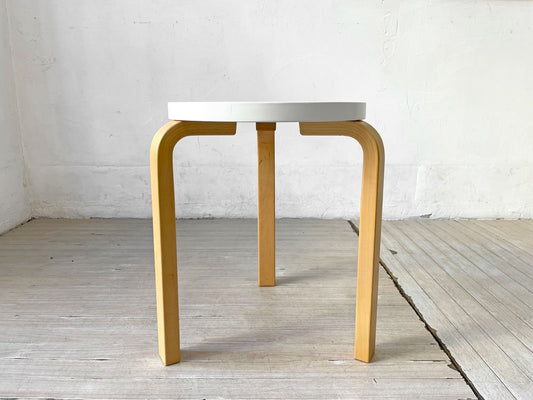 アルテック artek スツール60 Stool60 バーチ材 3本脚 ホワイトラッカー アルヴァ・アアルト 北欧家具 ★