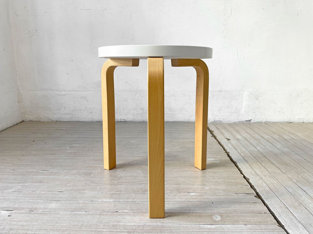 アルテック artek スツール60 Stool60 バーチ材 3本脚 ホワイトラッカー アルヴァ・アアルト 北欧家具 ★