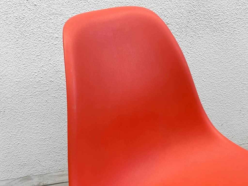 ハーマンミラー Herman Miller サイドシェルチェア レッドオレンジ ポリプロピレン製 エッフェルベース C&R イームズ ミッドセンチュリー 〓