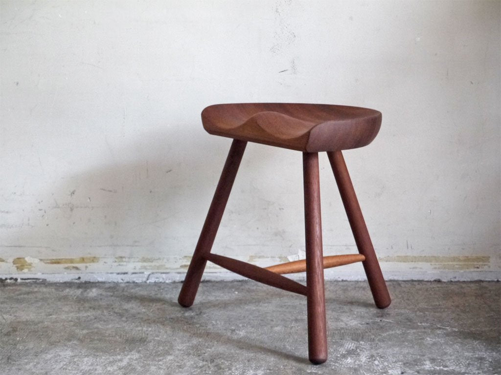 ワーナー Werner シューメーカーチェア Shoemaker Chair NO.42 スツール イロコ材 ラーズ・ワーナー デンマーク 美品 ■