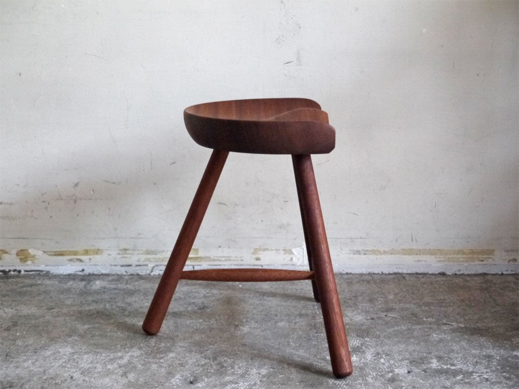 ワーナー Werner シューメーカーチェア Shoemaker Chair NO.42 スツール イロコ材 ラーズ・ワーナー デンマーク 美品 ■