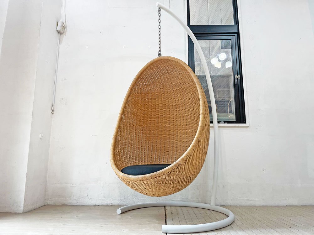 ヤマカワラタン yamakawa ハンギングエッグチェア HANGING EGG CHAIR C-326 スチールスタンド付き ナナ・ディッツェル 合計定価￥396,000-★