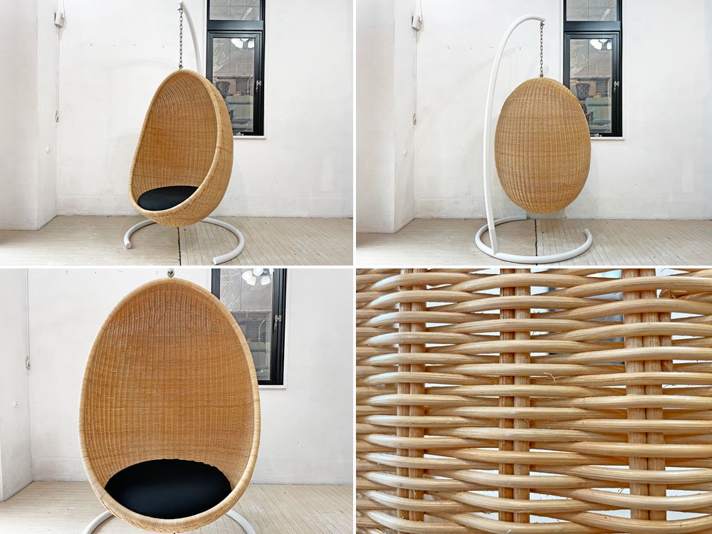 ヤマカワラタン yamakawa ハンギングエッグチェア HANGING EGG CHAIR C-326 スチールスタンド付き ナナ・ディッツェル 合計定価￥396,000-★