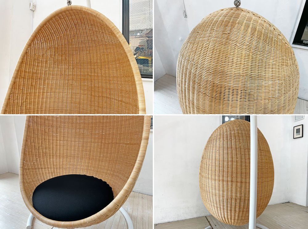 ヤマカワラタン yamakawa ハンギングエッグチェア HANGING EGG CHAIR C-326 スチールスタンド付き ナナ・ディッツェル 合計定価￥396,000-★