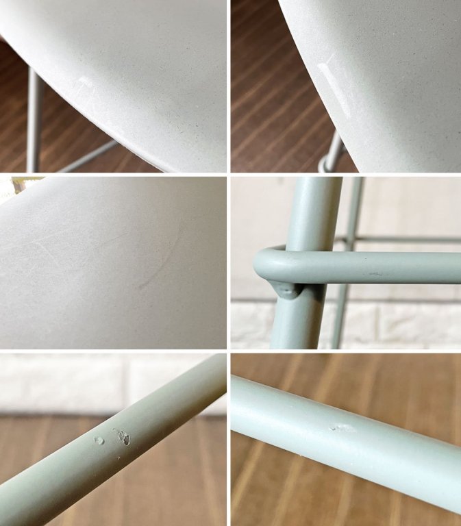 ムート Muuto ファイバー FIBER BAR STOOL バースツール カウンターチェア ダスティグリーン チューブベース イスコス・ベルリン デンマーク 北欧家具 定価￥57,200- ◎