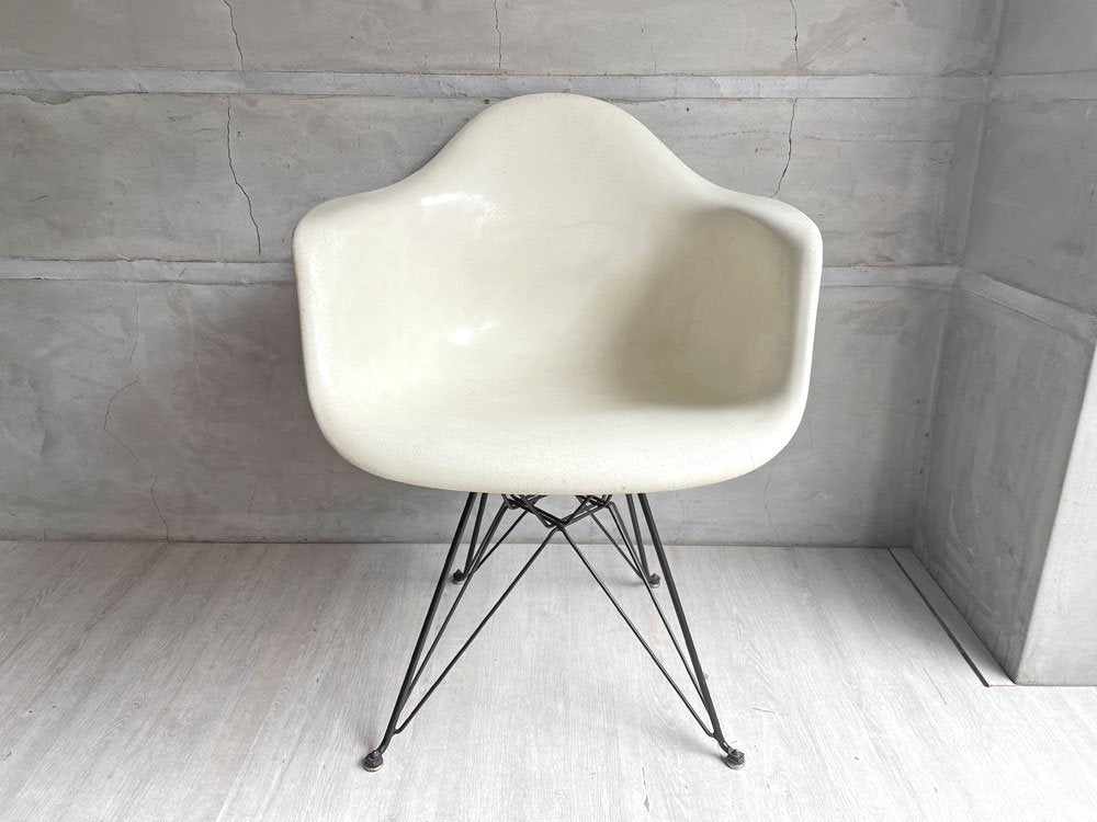 ハーマンミラー Herman Miller アームシェルチェア エッフェルベース  2nd Vintage パーチメント C&Rイームズ ミッドセンチュリー ♪