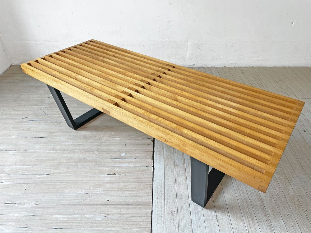 ハーマンミラー Herman Miller ジョージ ネルソン George Nelson プラットフォーム ベンチ Platform Bench メープル材×ウッドレッグ 定価￥240,900-★