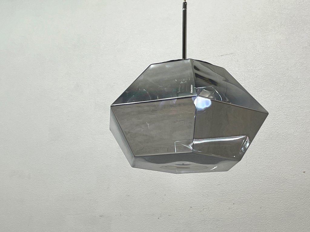 トムディクソン Tom Dixon カット ショート ペンダントライト Cut Short Pendant クローム色 廃番 定価115,500円 箱付 展示品 ●