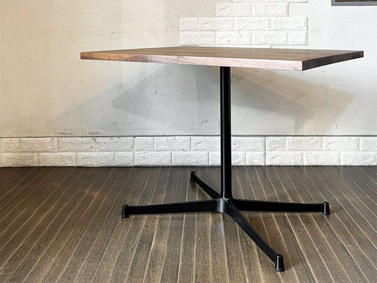 グリニッチ greeniche カフェテーブル Cafe Table 900×700 ウォールナット材 Xレッグ ブラック 北欧スタイル 定価￥78,000- ◎