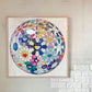 村上隆 Takashi Murakami フラワーボール Flowerball (3D) 黄泉の国から アートポスター 78×78cm 額装品 2010年 300枚限定 259/300 サイン入り ◎