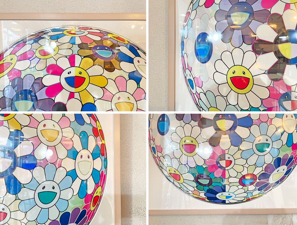 村上隆 Takashi Murakami フラワーボール Flowerball (3D) 黄泉の国から アートポスター 78×78cm 額装品 2010年 300枚限定 259/300 サイン入り ◎