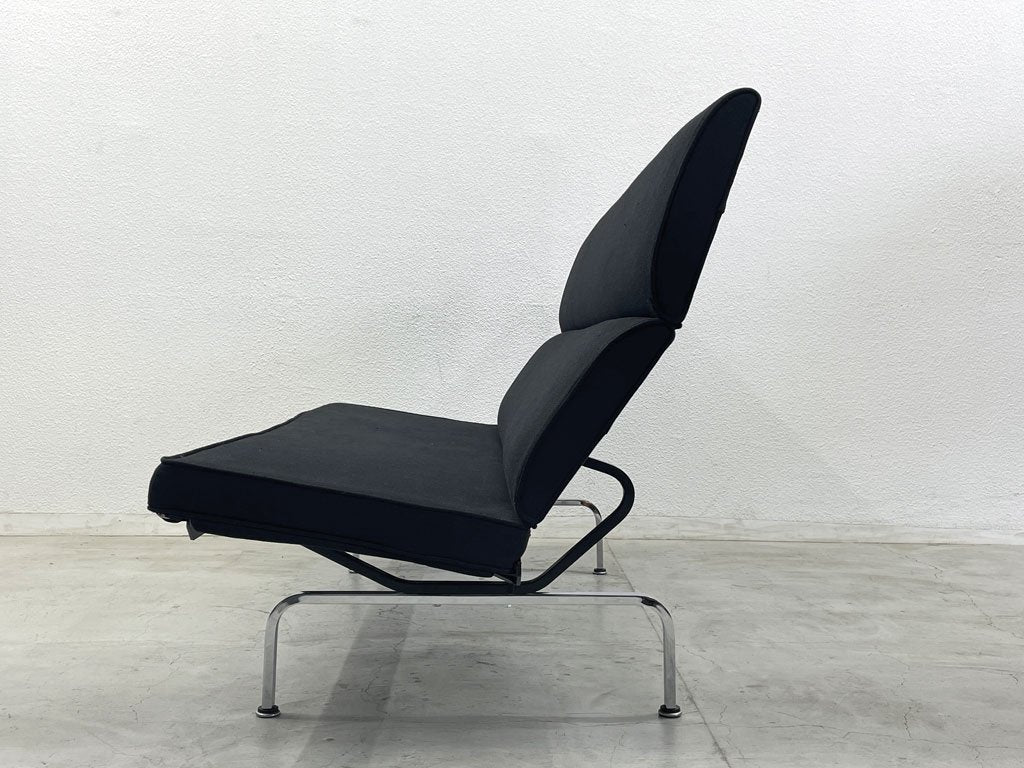 ハーマンミラー Herman Miller イームズ ソファ コンパクト Eames Sofa Compact 3シーターソファ ブラック C&R. イームズ ミッドセンチュリー〓