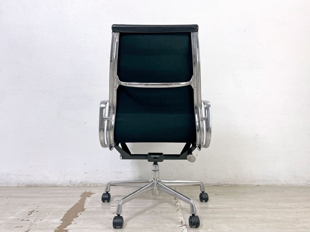 ハーマンミラー HermanMiller イームズ ソフトパッドグループ エグゼクティブ チェア ハイタイプ 5本脚 本革製 デスクチェア C&R Eames ●