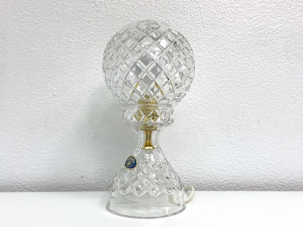 ボヘミアクリスタル BOHEMIA Crystal ボールシェード  テーブルランプ H27cm チェコ ●