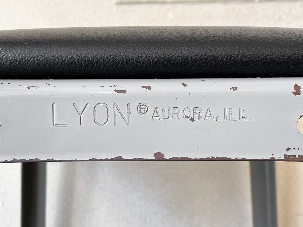 リオン LYON ファクトリースツール FACTORY STOOL Sサイズ グレー クッションシート インダストリアル P.F.S取扱 廃番 ◎