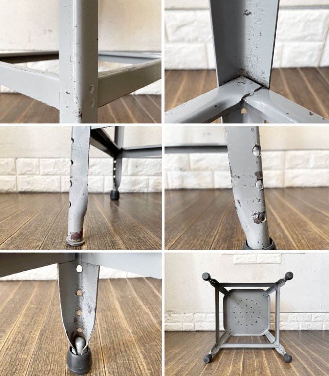 リオン LYON ファクトリースツール FACTORY STOOL Sサイズ グレー クッションシート インダストリアル P.F.S取扱 廃番 ◎